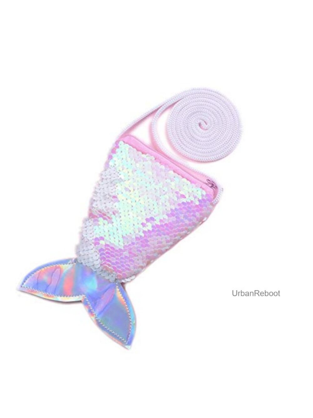 Reversible Sequin Mermaid Tail Coin Purse Girls Crossbody Bag